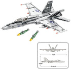 F-18 Strike Fighter Building Set | 1387PCS Military Jet Model | Toylvia