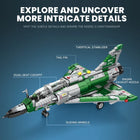 Mirage 2000 Fighter Jet Building Set | 1012PCS Military Plane | ToyIvia
