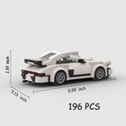 The Arctic Streak: 196-Piece White Sports Car DIY Construction Kit