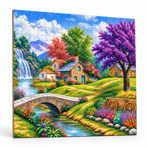 Stone Houses in the Woods 1000 Piece Jigsaw Puzzle 75x50cm - alternate view