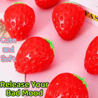 Strawberry , Strawberry Squishy Sensory Fidget Giant Jumbo Big Slow Rising Stress Ball Squeeze, view 3