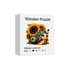 Sunflower Snail Wooden Jigsaw Puzzle Unique Animal Shaped Pieces Nature Art Brain Teaser