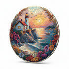 Sunset Seaside Lighthouse Wooden Puzzle Unique Animal Shaped Pieces Jigsaw for Adults