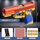 Tactical Gun Block Puzzle Toy - Realistic Blowback & Soft Bullet Game