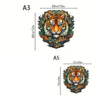 Majestic Tiger Wooden Jigsaw Puzzle Unique Animal Shaped Pieces
