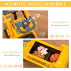 Kids Bulldozer Ride-On Toy | Toddler Excavator with Digging Bucket | ToyIvia