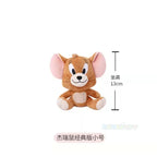 Plush toy mouse with measurement label on a white background