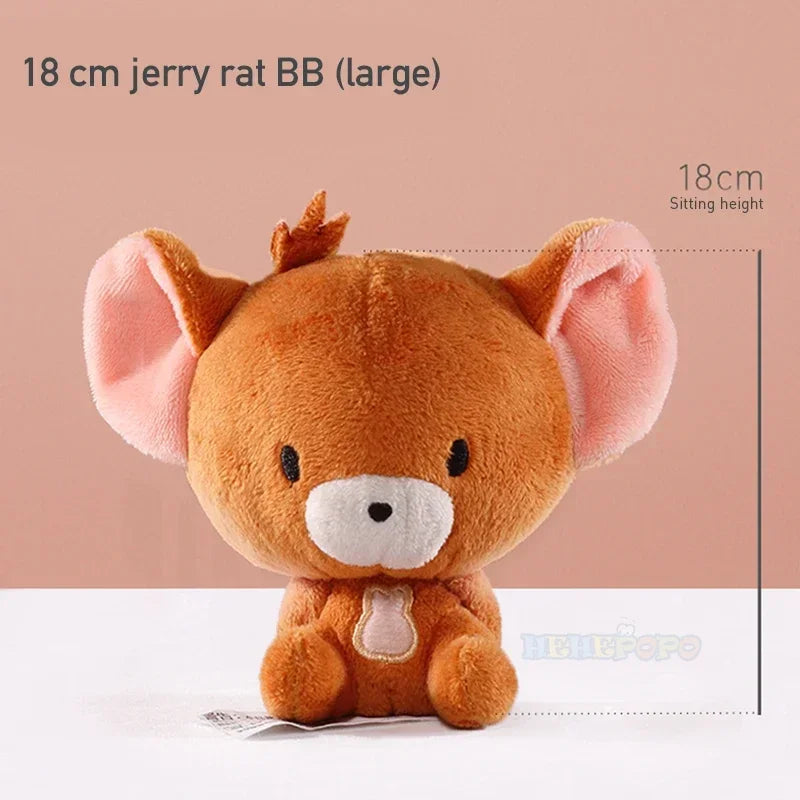 Brown plush toy with large ears on a beige background