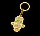 Minecraft Totem of Undying Metal Keychain – Game Inspired Gold Pendant