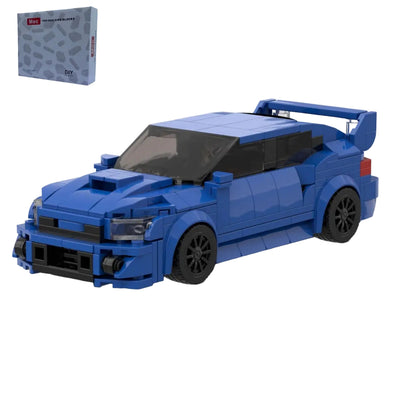 303pcs Blue JDM Rally Car Building Blocks Set - WRX STI Inspired Sports Sedan