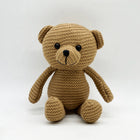 25cm Yarn Knitted Animal Dolls - Handcrafted Bear, Fox, & Puppy Plush Toys
