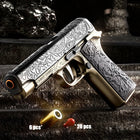 M1911 Engraved Pattern Soft Bullet Pistol Gun - Shell Throwing Blowback Blaster