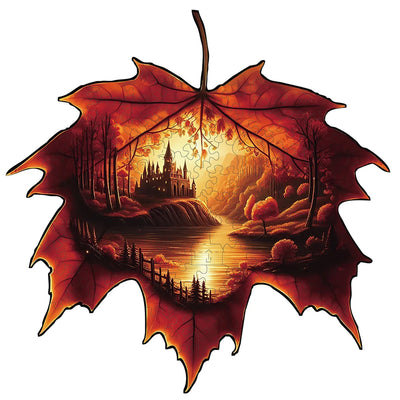 Autumn Realm: High-Difficulty World in the Maple Leaf Wooden Puzzle
