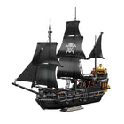 Black Pirate Ship Building Blocks Set - 1424pcs Skeleton Ghost Boat Model