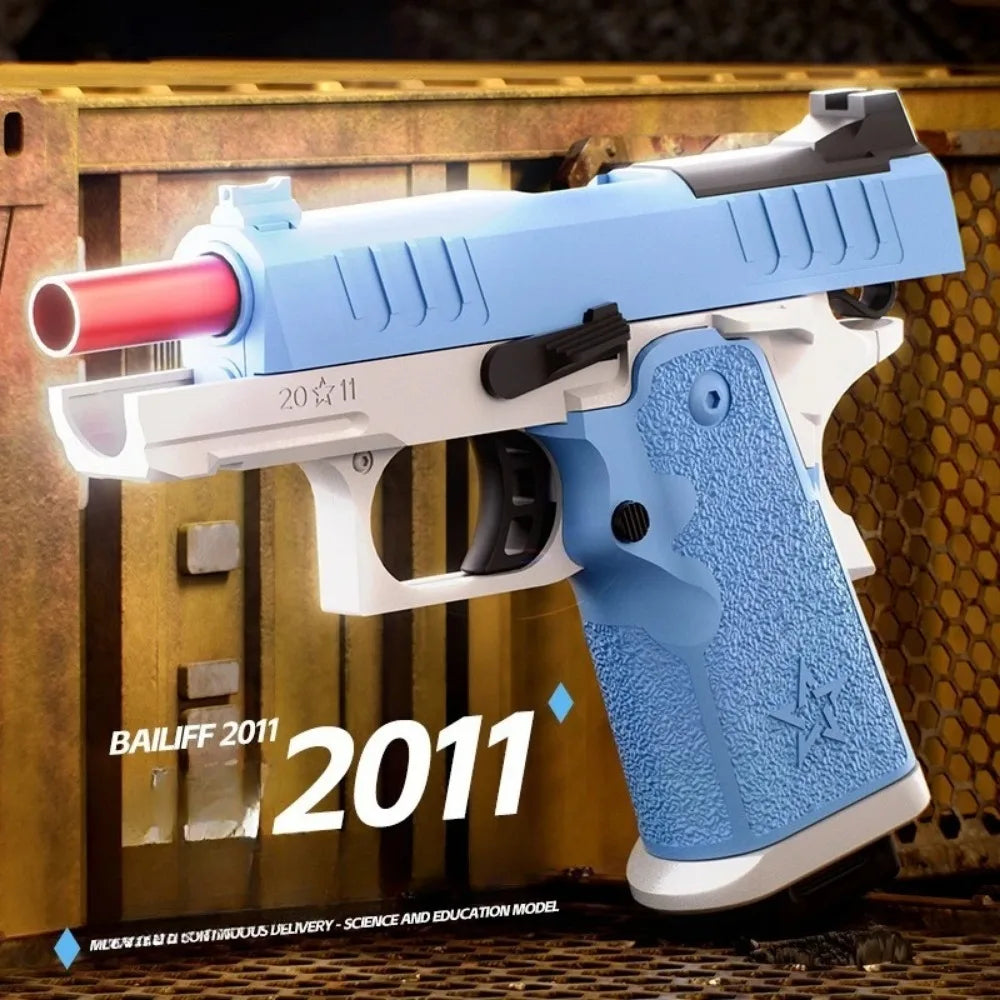 Toylvia 2011 soft bullet blaster in blue with shell ejecting action