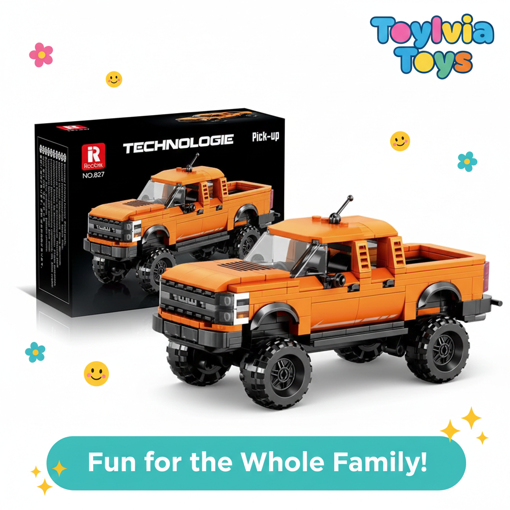 Toy truck and packaging with 'Toylovia Toys' branding on a white background Main image
