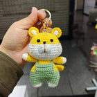 Crochet Animal Bag Charm—Handwoven Knitted Keychain for Car Keys