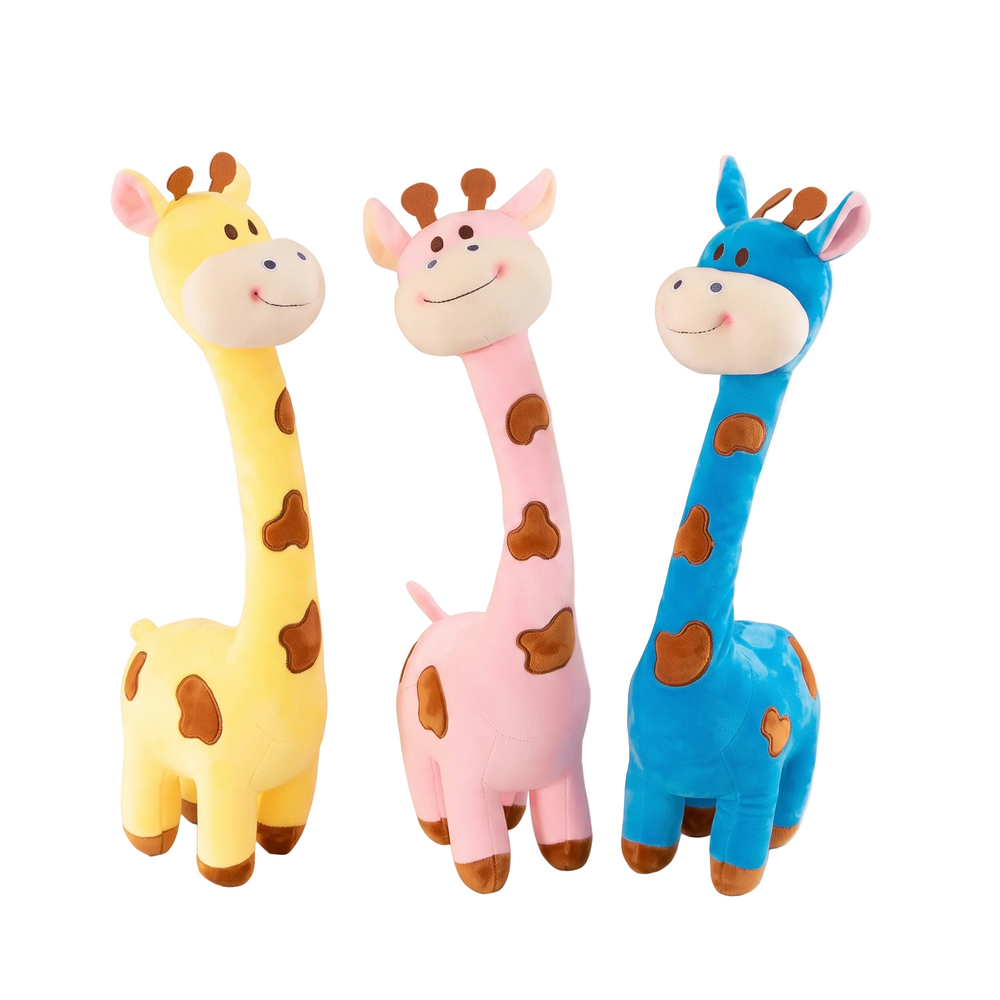 Cartoon Giraffe Simulation Plush Doll - Soft Stuffed Animal Pillow Cushion
