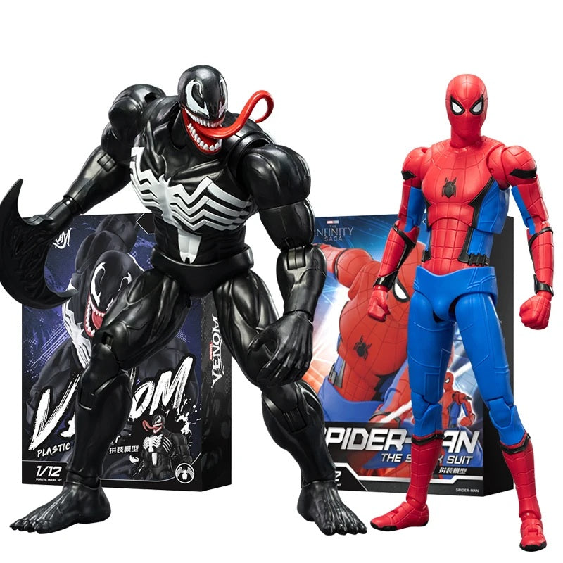 Spider-Man Venom 1/12 Scale Action Figure - Classic Red Blue Battle Suit Model