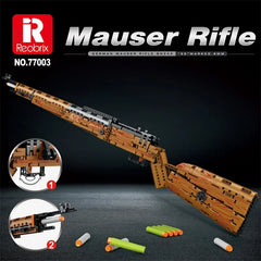 Toylvia Kar98K Mauser Rifle building block model with functional bolt-action and soft bullets