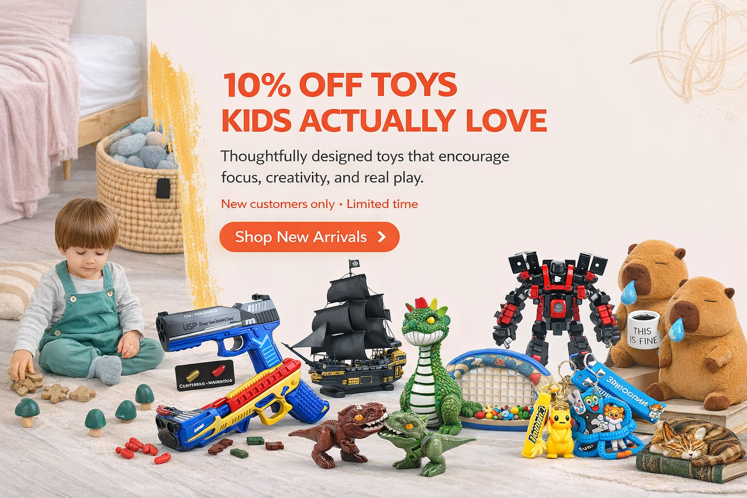 Colorful Toylvia toys inspiring creativity, imagination, and joyful play for kids