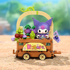 Kuromi float parade building block cart with fruit stand and decorative accessories