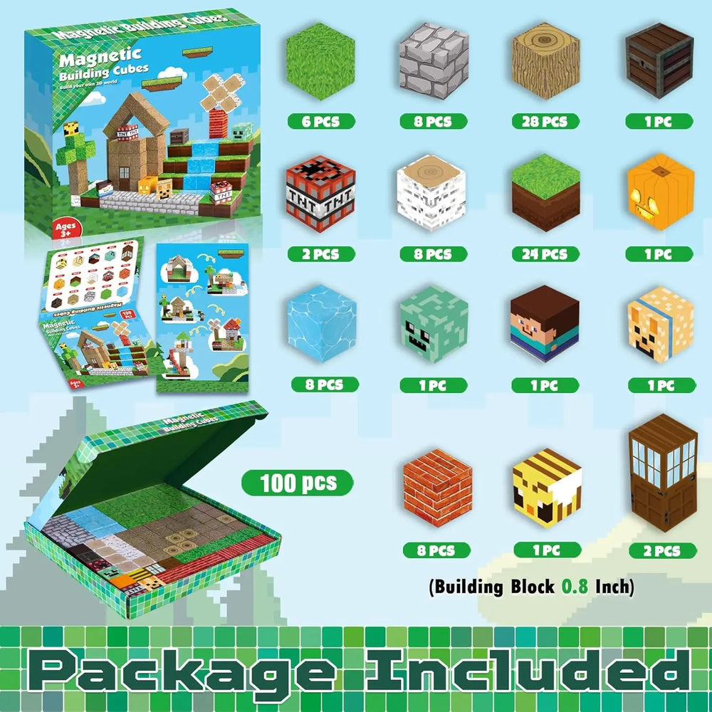 Magnetic cube package contents 100 pieces