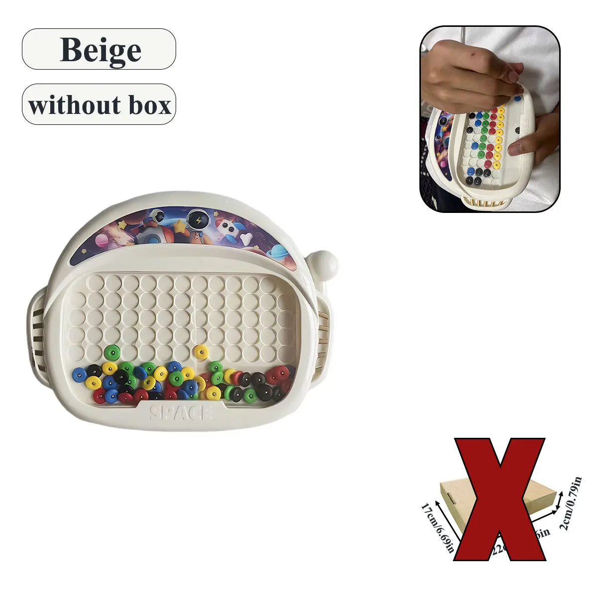 Beige Toylvia magnetic doodle board without box, educational magnetic drawing toy for children