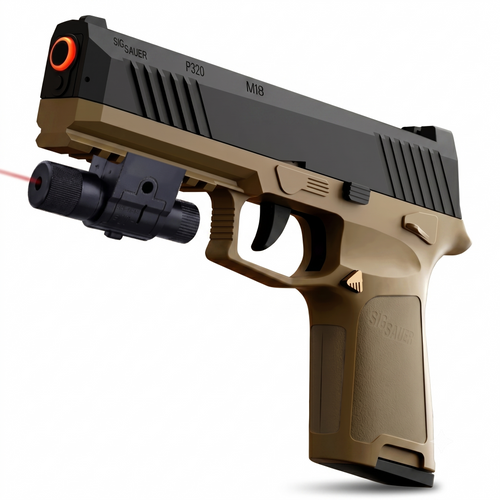 P320 Automatic Soft Bullet Pistol Gun - Realistic Slide Blowback Toy Blaster