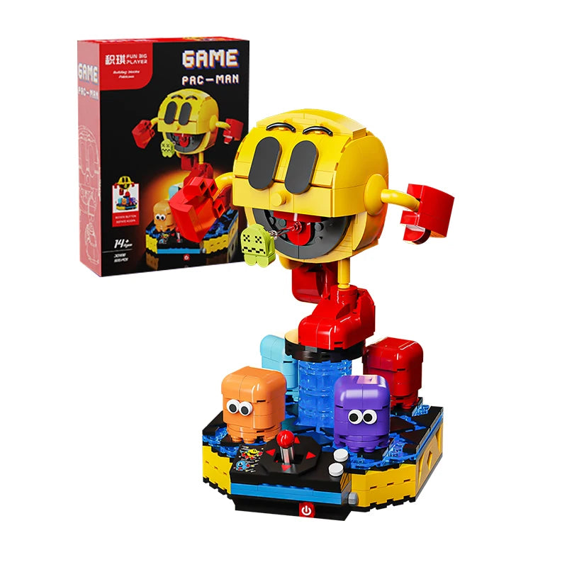 Toylvia Pac-Man building block figure set with ghosts – colorful collectible model for kids and gamers Main image
