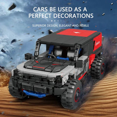 Off-road rally SUV building blocks used as desktop decorative model
