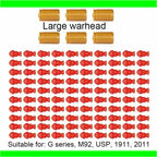 100pcs EVA soft bullet warheads compatible with M92 2011 USP toy guns