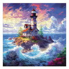 Beacon at Sea: High-Difficulty Wave Lighthouse Wooden Puzzle