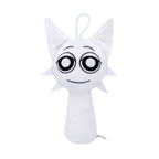White cartoon character plush toy with large eyes and pointed ears on a white background by Toylvia
