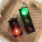 LED Traffic Light Keychain | Mini Pedestrian Signal Keychain Toy