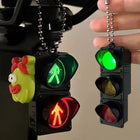 LED Traffic Light Keychain | Mini Pedestrian Signal Keychain Toy
