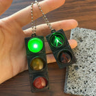 LED Traffic Light Keychain | Mini Pedestrian Signal Keychain Toy