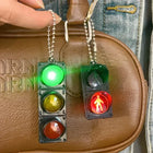 LED Traffic Light Keychain | Mini Pedestrian Signal Keychain Toy