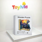 Train in the Book 3D Art Jigsaw Wooden Puzzle - (Unique Shape, Premium Wood)