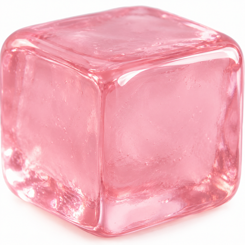 Transparent Pink Ice Cube Squishy Toy Slow Rise Stress Relief - alternate view