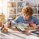 666pcs P-51 Mustang Fighter Plane Military Building Blocks Kit