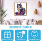 Chromatic Whisker: Colored Cat Irregular Animal Wood Jigsaw