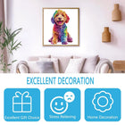 Playful Spectrum: High-Difficulty Colorful Cartoon Dog Wooden Puzzle