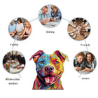 Chromatic Canine: Colorful Dog High-Difficulty Wood Jigsaw