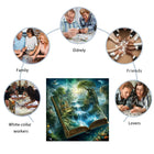 Literary Haven: High-Difficulty Magical Forest of Books Wood Puzzle