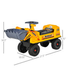 Kids Bulldozer Ride-On Toy | Toddler Excavator with Digging Bucket | ToyIvia