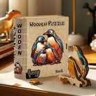 Unique Shape Penguin Wooden Jigsaw Puzzle - Advanced Level
