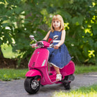 Licensed Vespa Kids Motorcycle 6V | Pink Toddler Scooter with FM Radio | ToyIvia