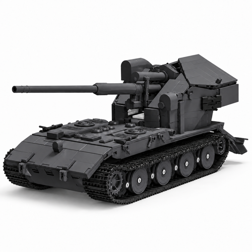 Waffenträger E100 tank pointing left on white background