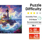 Beacon at Sea: High-Difficulty Wave Lighthouse Wooden Puzzle